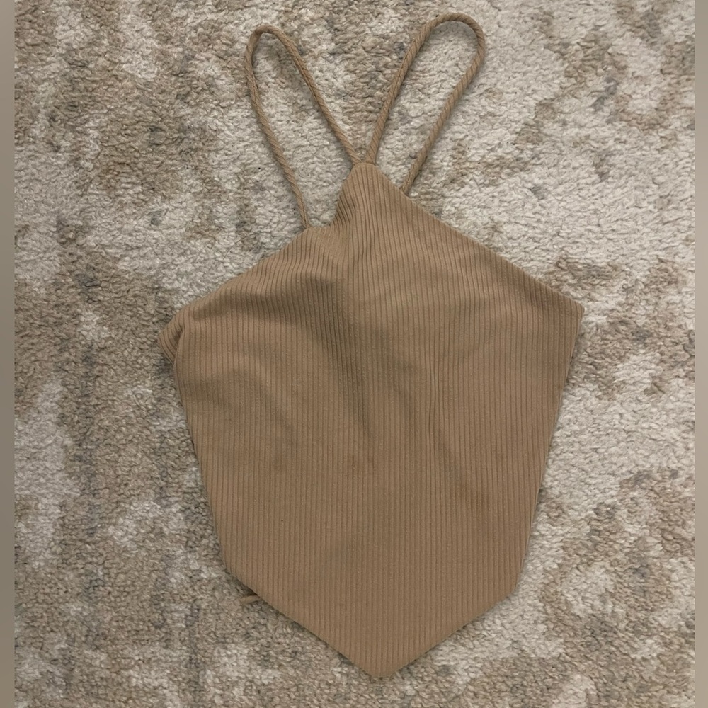 Nude Bandana Top with Open Back